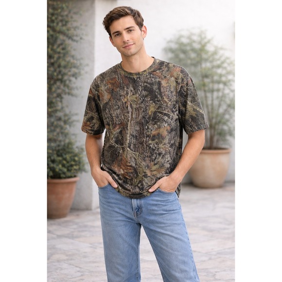 RedHead Other - Red Head Prairie Camouflage Men's T-Shirt Short Sleeve Crew Neck Size L
